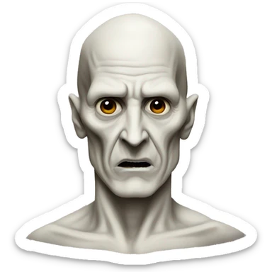 lord voldemort without nose. Angry. Super realistic. Just like in the movies sticker