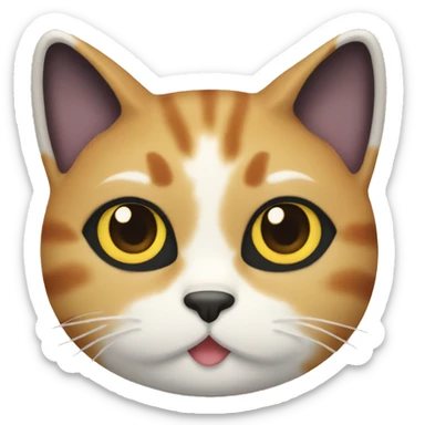 cat face tonkatsu  sticker