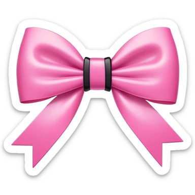 Barbie logo word with a black bow at the end sticker
