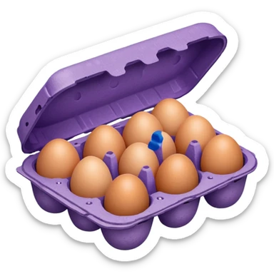 purple big egg carton sticker
