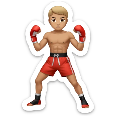Coup de pied kick boxer sticker