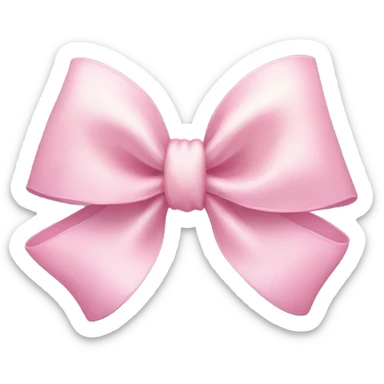 very light pink bow sticker