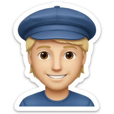 Homme fort blond casquette* sticker