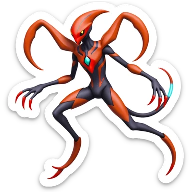 Deoxys-Yveltal-Darkrai-Fakémon-hybrid-creature (full body)  sticker