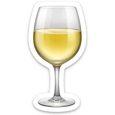 white wine different glass sticker