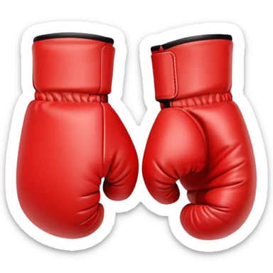 red pastel boxing gloves sticker
