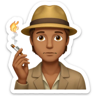 Man smoking weed sticker