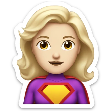 pale skin superwoman sticker