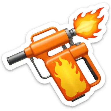 flame thrower sticker