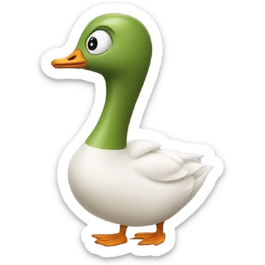 goose with asparagus head sticker