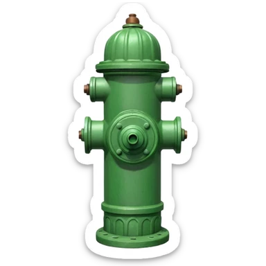 green fire hydrant sticker