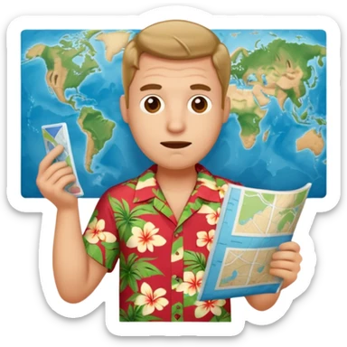 confused tourist sticker