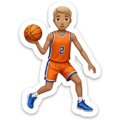 A person who plays basketball sticker