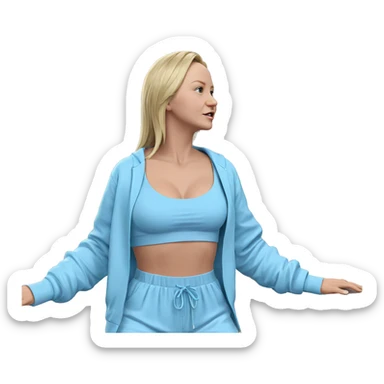 blonde girl with vehicle sticker