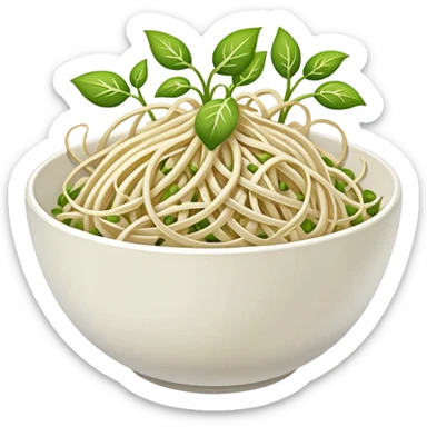 Bean sprouts in bowl not standing sticker