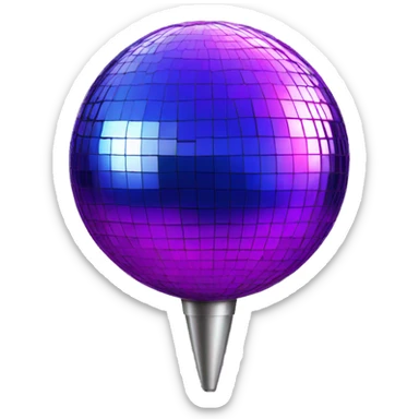bisexual flag mirrorball sticker
