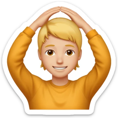 Sweating emoji smiling scratching the back of their head sticker