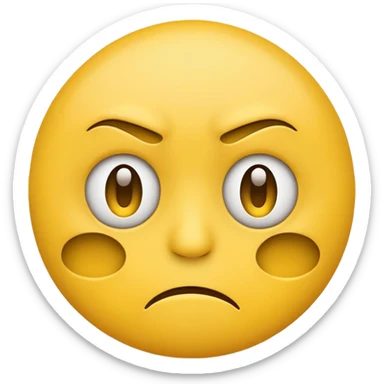 Unhappy face emoji sticker