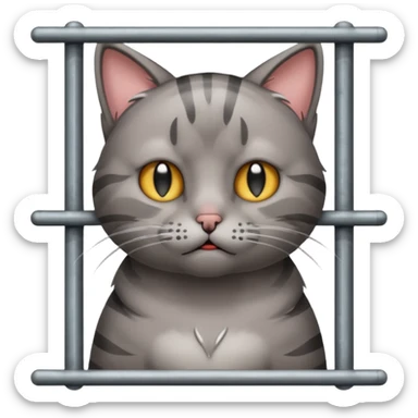 cat jail cry sticker
