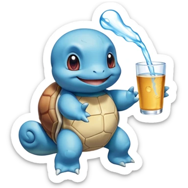 Thirsty Squirtle sticker