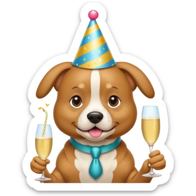 party dog sticker