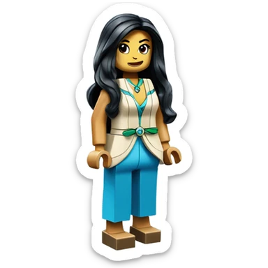 fullbody lego jasmine sticker