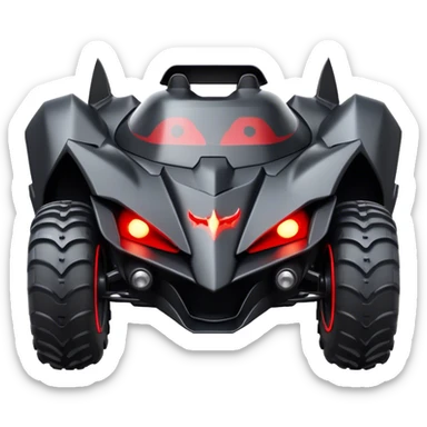 batmobile atv banshee front with a smile sticker