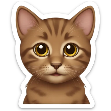 A brown kitten sticker