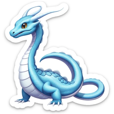 Seviper-Dragonair-Dratini-hybrid, full body, two legs, two hands sticker