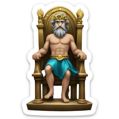 Poseidon in the throne  sticker