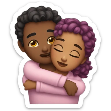 Couple snuggle tight sticker