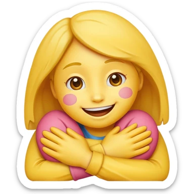 A hug emoji sticker