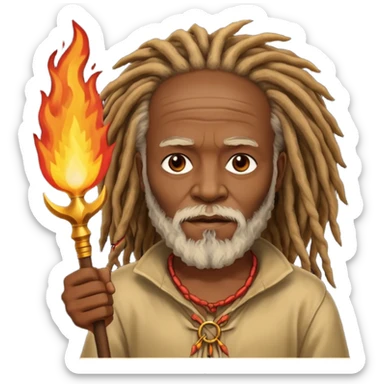 Burning Spear holds Burning Spear  sticker