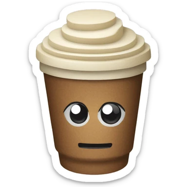 foam pixel coffee cup  sticker