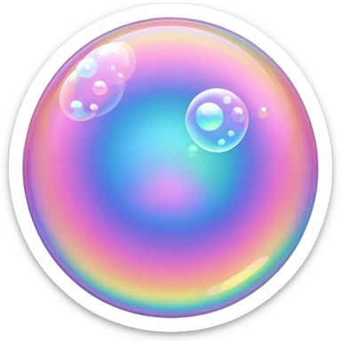 pink sparkling bubble sticker