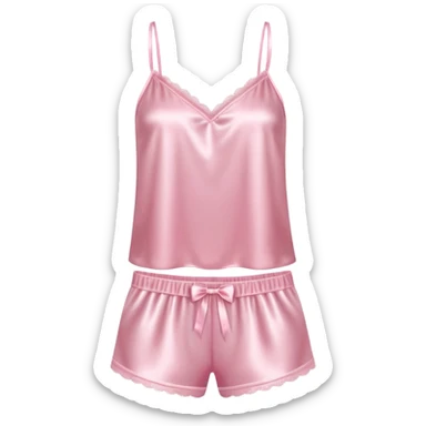 Baby pink satin camisole pyjama sticker