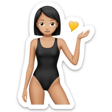One piece swimsuit sticker