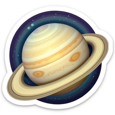 Saturn with 274 moons sticker