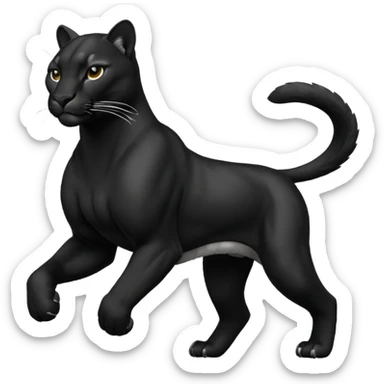 Black puma sticker