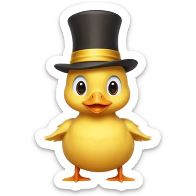 baby duck with magician’s hat
 sticker