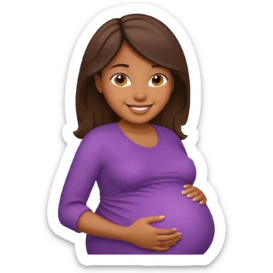 pregnant woman  medium brown skinemoji sticker