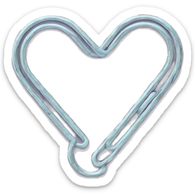 paper clip heart sticker