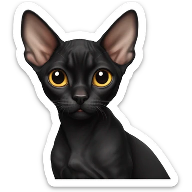 Black Devon Rex sticker