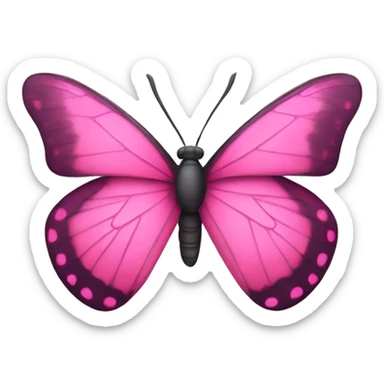 pink butterfly sticker