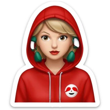 taylor swift with la casa de papel hoodie  sticker