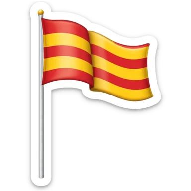 a flag that resembles that of Malta but without a cross, yellow and red as the color sticker