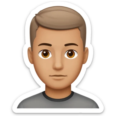 crew cut shorter hair sticker