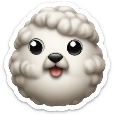 Poo holding a flock sticker