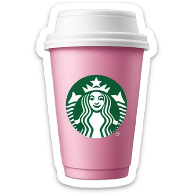 pink Starbucks cup sticker