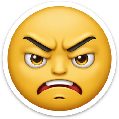 yellow emoji mad face sticker